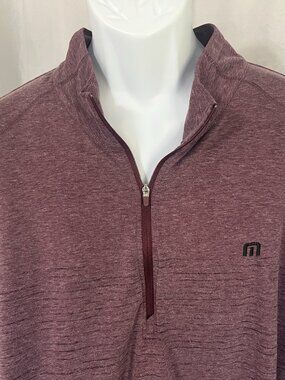 ⛳ TravisMathew Men’s Purple Fleck 1/4 Zip Pullover Jacket Shirt 3XL 🔥